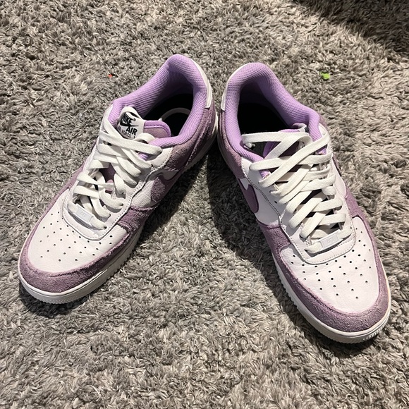 Nike Other - Nike Air Force 1 Low-Top White and Lavender Sneakers
